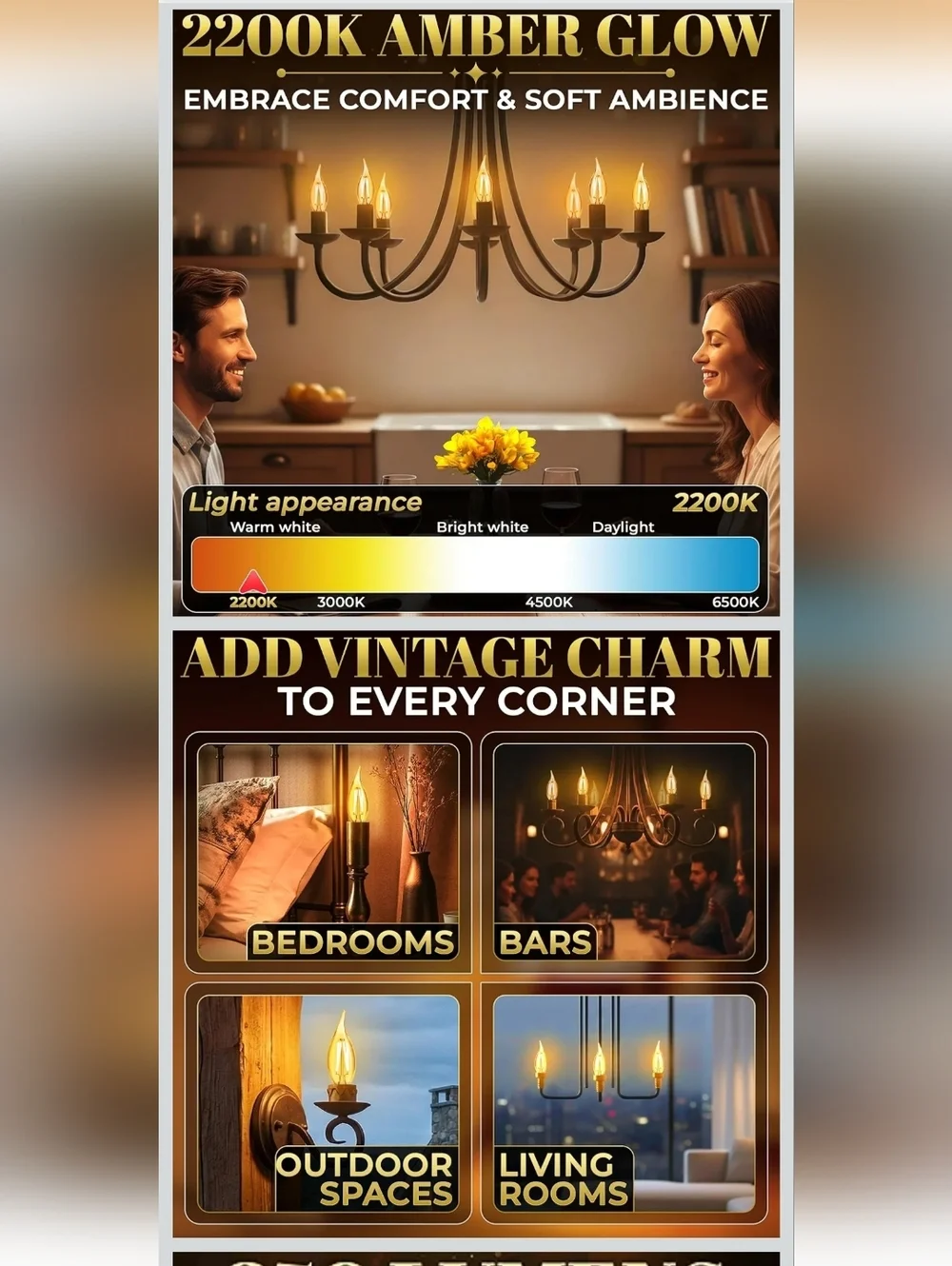 6 Chandelier Bulbs